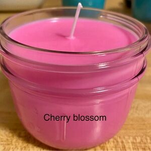 Handmade 8oz cherry blossom candle made with soywax